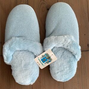 Portolano women soft blue lounge slippers NWT Purple